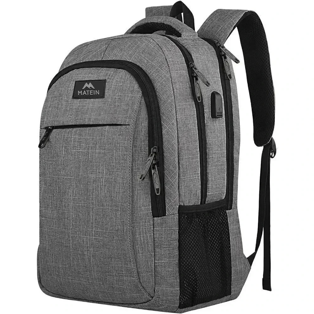 Matein15.6 Inch Business Anti Theft  Durable Laptops Backpack USB Charging Port